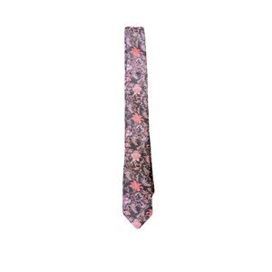 Top Man Men’s Tie Black With Pink Flowers